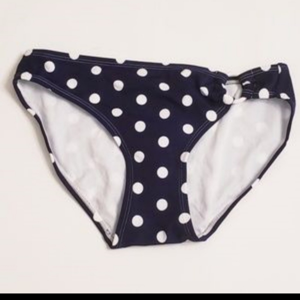 🩵NEW!🩵 Marie Meili navy blue bikini bottom w/white polka dots Sizs XS🤍